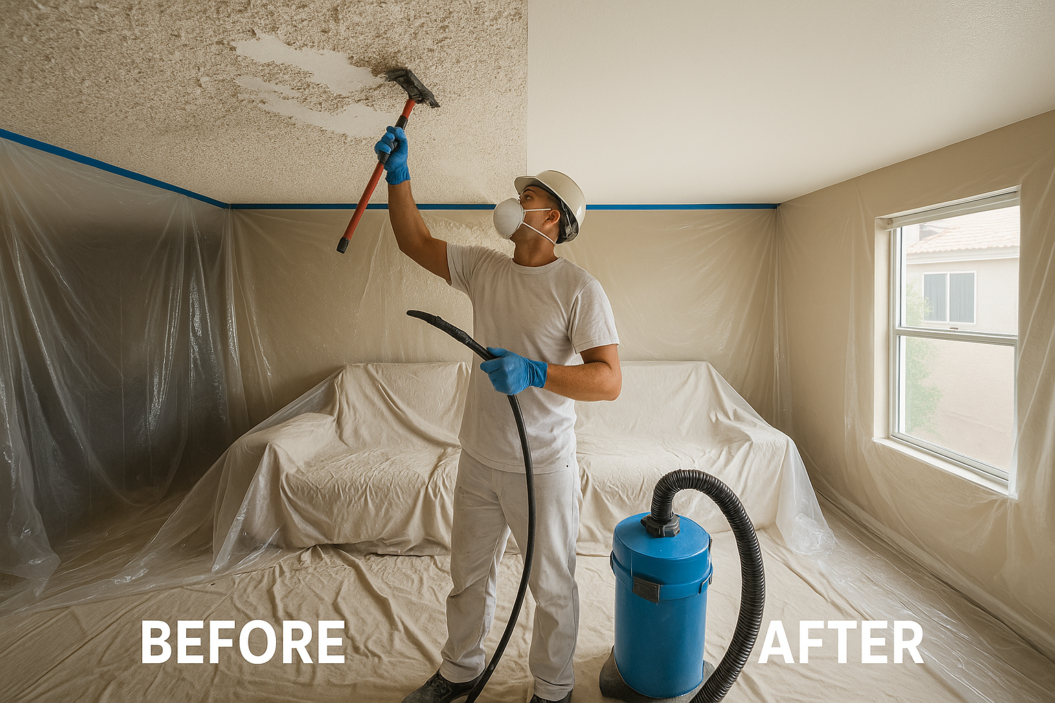 Popcorn Ceiling Removal